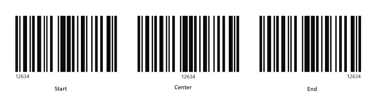 .NET MAUI Barcode Generator Text Alignment