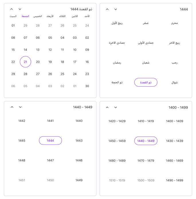 Multiple views of Calendar identifier in .NET MAUI Calendar.