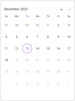 Month view Maximum DateTime in .NET MAUI Calendar.