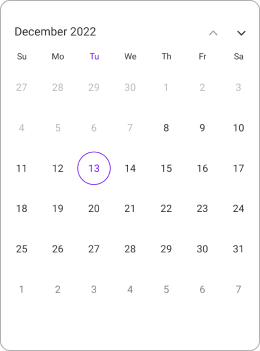 Month view Minimum DateTime in .NET MAUI Calendar.