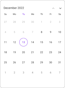 Month view minimum datetime in .NET MAUI Calendar.