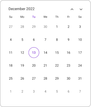 Change different calendar views in .NET MAUI Calendar.