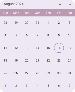 Month view View Header appearance changed using template in .NET MAUI Calendar.