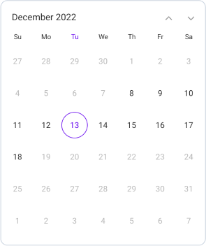 Limit date selection in .NET MAUI Calendar.