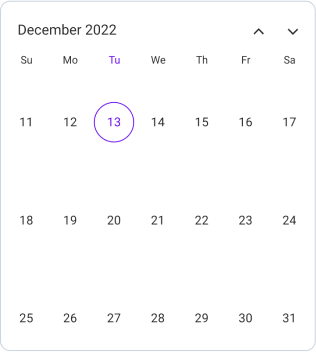 Number of visible weeks in .NET MAUI Calendar.