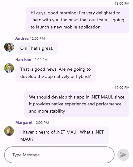 MessageTimeStampFormat in .NET MAUI Chat