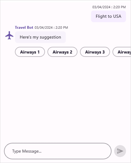 Suggestions support in .NET MAUI Chat
