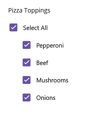 .NET MAUI CheckBox showing the Select all parent in the indeterminate state