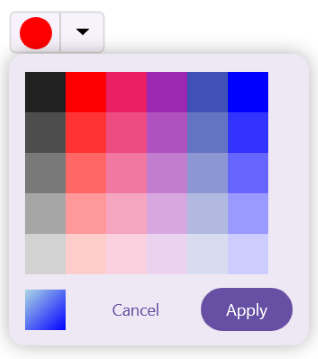 Palette row and column