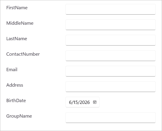 DataForm control in .NET MAUI platform