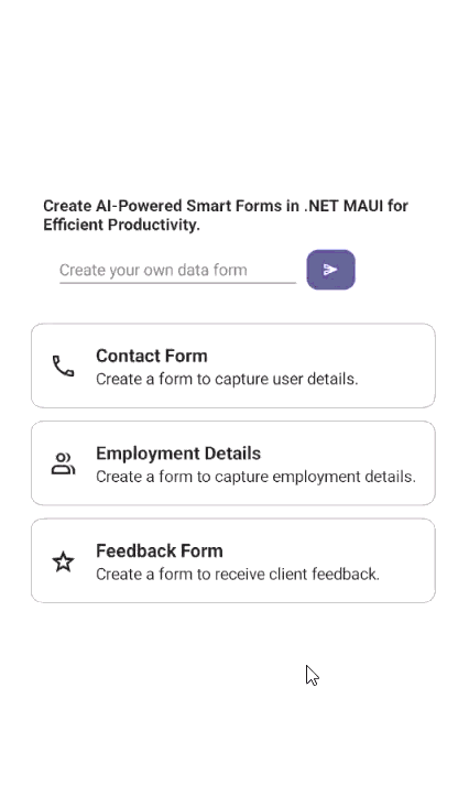 AI powered Smart .NET MAUI Dataform