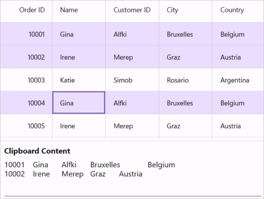 Paste Clipboard Content based on Mapping Name in Maui DataGrid