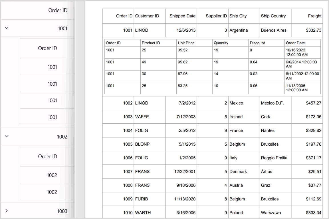 Excluding specific DetailsView while exporting to PDF in DataGrid