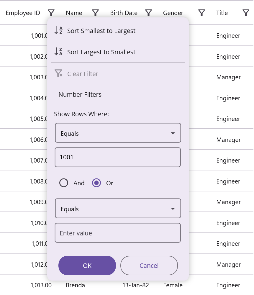 loading performance in advanced filter