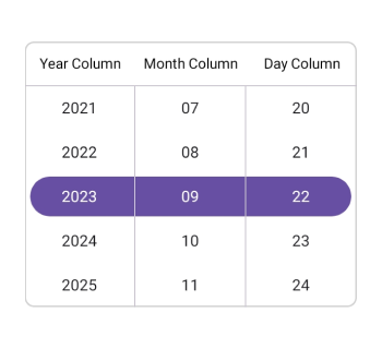 Set Column header text in .NET MAUI Date picker.