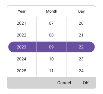 Custom Footer in .NET MAUI Date picker.