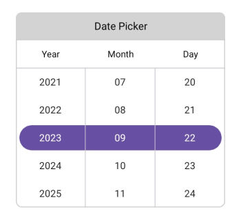 Custom Header in .NET MAUI Date picker.