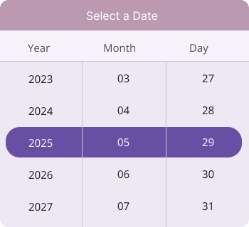 Header template in .NET MAUI Date picker.