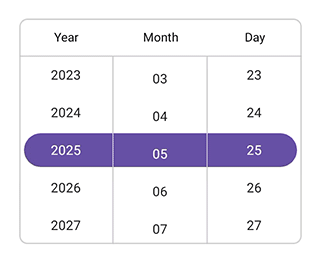 Picker interactions in .NET MAUI Date picker.