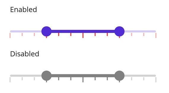 RangeSlider ticks disabled state