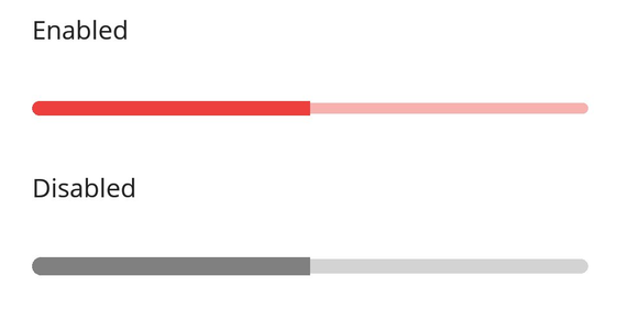 Slider track disabled state