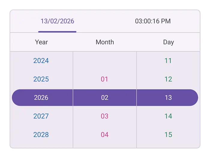 Custom column textstyle in .NET MAUI Date Time picker.