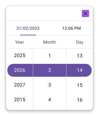 Enable CloseButtonIcon in the .NET MAUI Date Time Picker