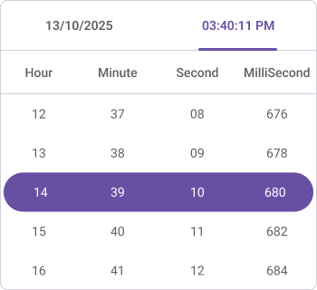 MilliSecond interval in .NET MAUI Date Time picker.