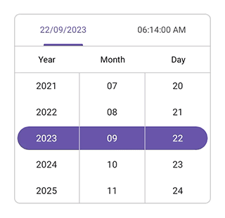 Picker interactions in .NET MAUI Date Time picker.