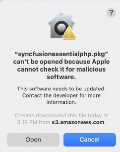 Open With DiskImageMounter dialog