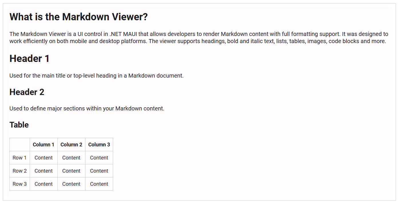 Output of Markdown Viewer