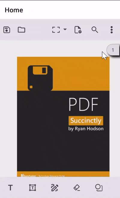 Page navigation by tapping scroll head
