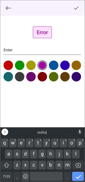 Custom stamp modal view mobile