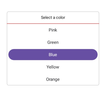 Header divider color in .NET MAUI Picker.