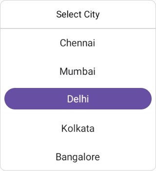 Picker column items in .NET MAUI Picker.