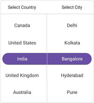 Picker multi column items in .NET MAUI Picker.