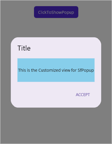 Popup with custom content