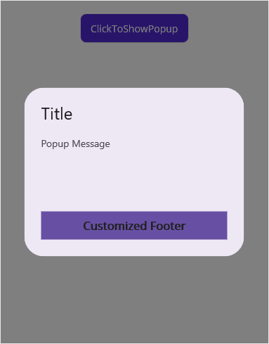 .NET MAUI Popup with footer template