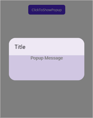 Displaying a .NET MAUI Popup with message customization