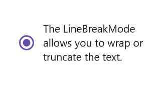 .NET MAUI Radio Button LineBreakmode