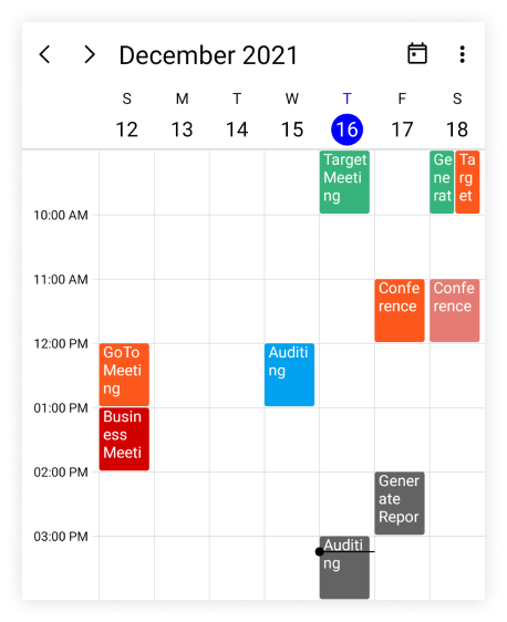 Flexible working hours in .NET MAUI Scheduler.