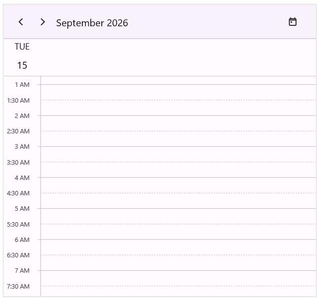 Format minor time slot ticks in days view in .NET MAUI SfScheduler