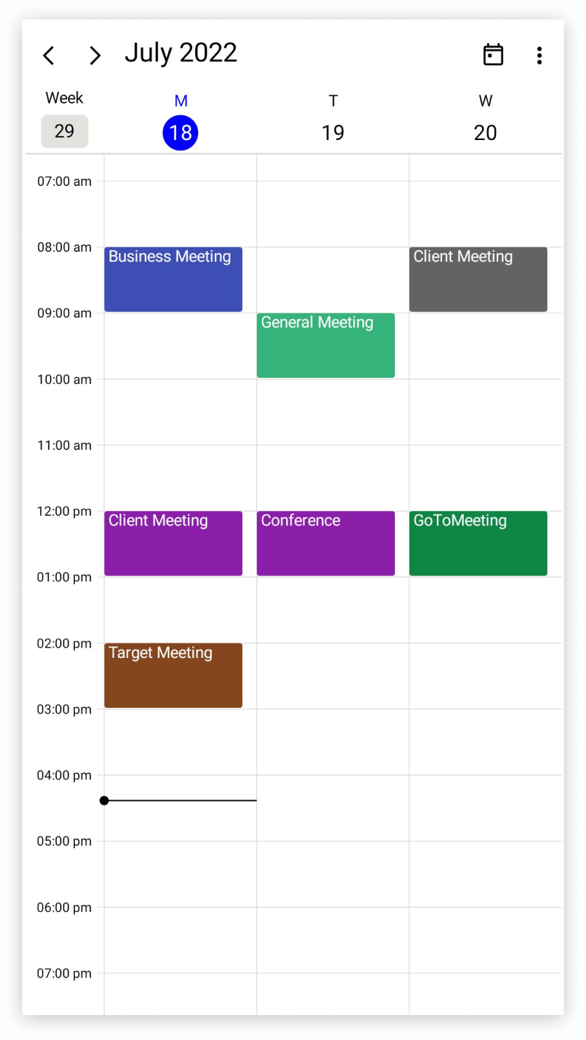 Visible days count in .NET MAUI Scheduler days view.