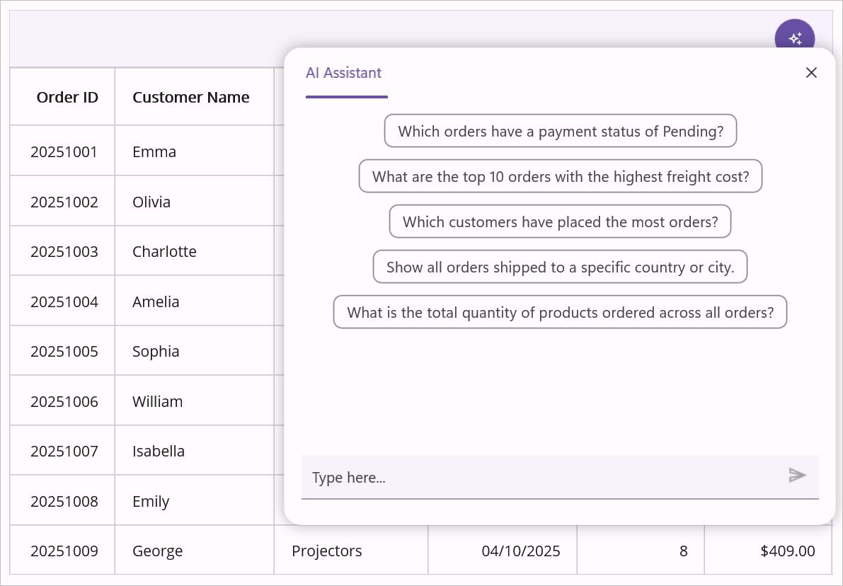 .NET MAUI Smart DataGrid.