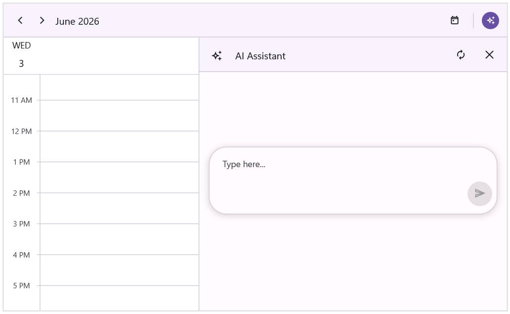 Assist view width in .NET MAUI AI-Powered Scheduler.