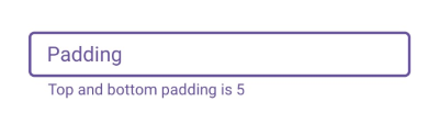 Padding customization around the input view