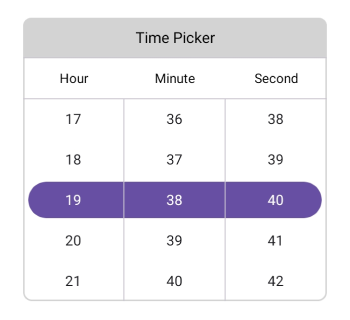 Custom header in .NET MAUI Time picker.