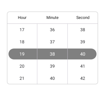 Custom Selection view in .NET MAUI Time picker.