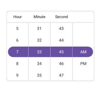 .NET MAUI Time Picker with format h_mm_ss_tt.