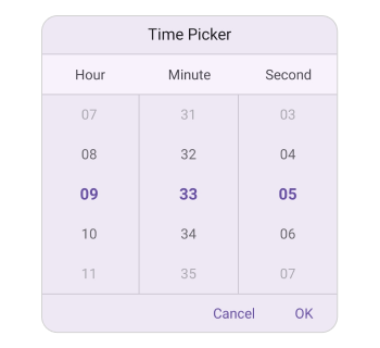 Fade Mode in .NET MAUI Time Picker.